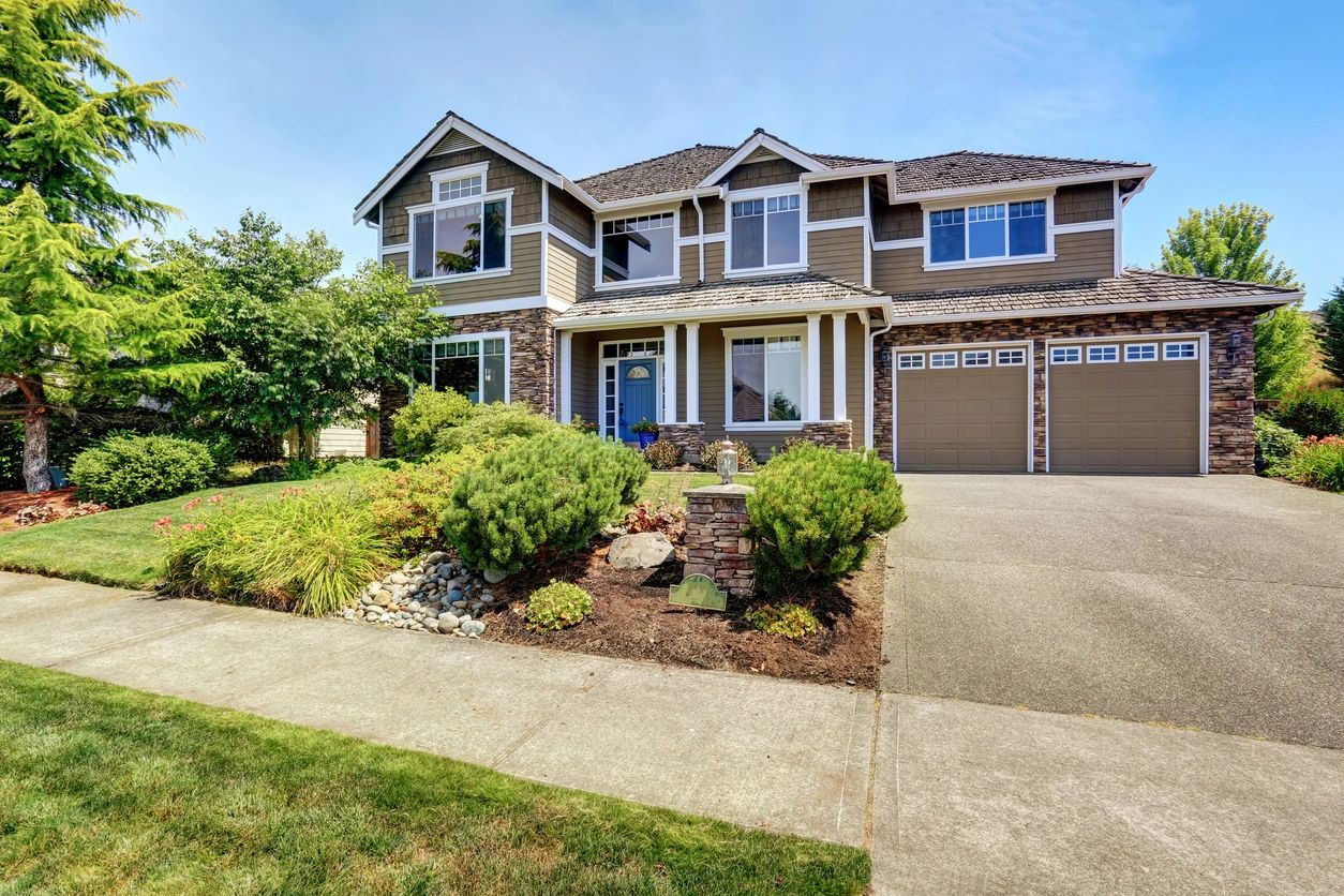 Traditional American Home with Garage